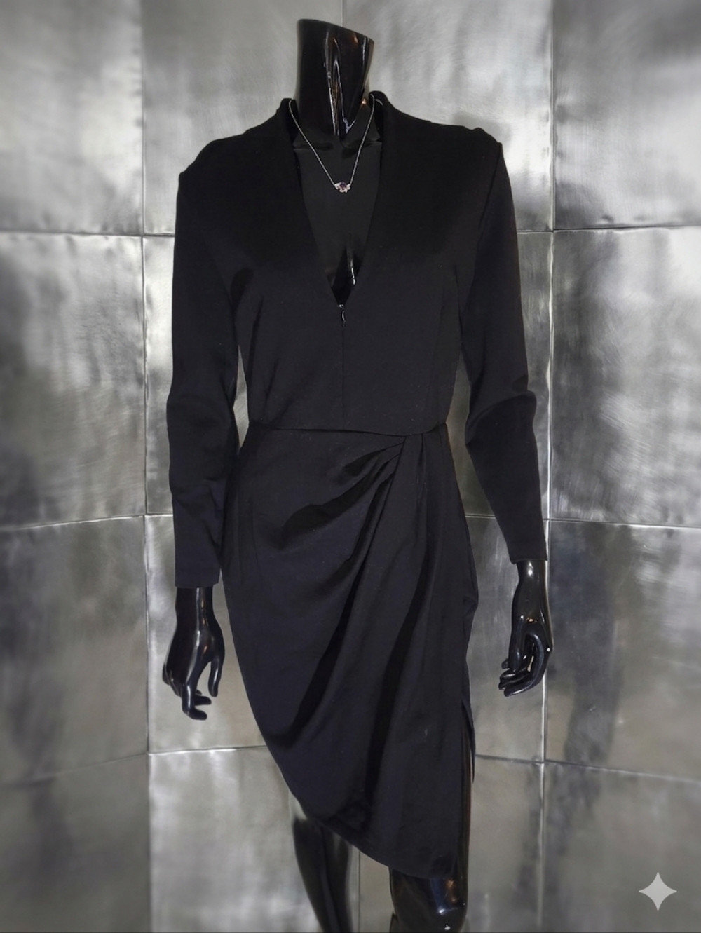 Amanda Uprichard Joaquin Little Black Dress Size XL